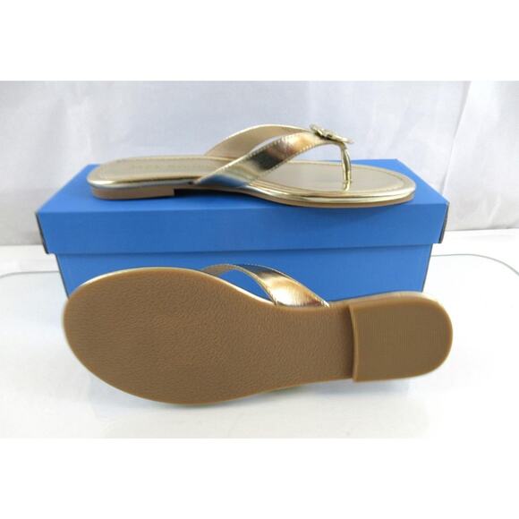 Jack Rogers Rowan Flip Flop Thong Toe Sandal Rondelle Ornament Platinum - Picture 6 of 6